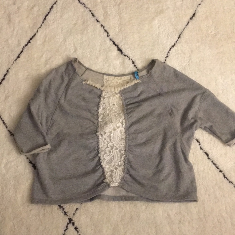 Free People Cropped Sweatshirt